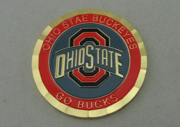 Brass Material Go Bucks Personalized Coins , 1.5 Inch And Diamond Cut Edge