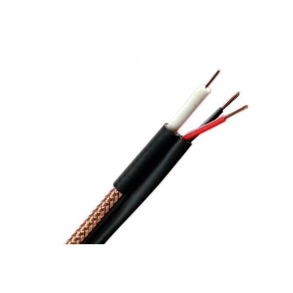 RG59/U CCTV Coaxial Cable 20 AWG BC 95% CCA Braid + 2 x 0.75mm2 CCA Power CMR