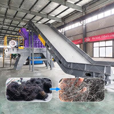 High Efficiency Pyrolysis Tire Steel Wire Shredder Waste Steel Pre Shredder Scrap Metal Steel Wire Recycling Machine