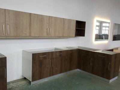 Wood grain MFC kitchen cabinet,Modern kitchen furniture,Kitchen design,L-shape cupboard