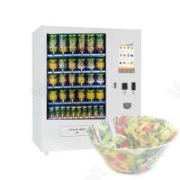 Máquina de venda automática fresca da salada do pagamento do cartão do Fcc Wifi do Ce com elevador Sysstem