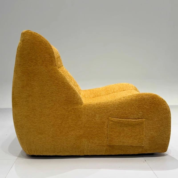 Custom Square Upholstered Leisure Lounge Single Recliner Sofa High Density Sponge Compressed Sofa for Home Apartment