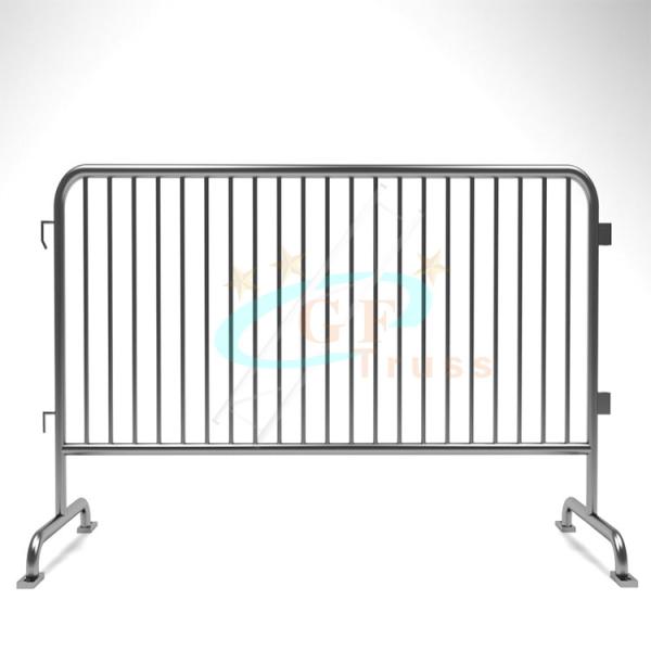 Steel Stage Barriers Galvanized Iron Crash Temporary Metal Road Use