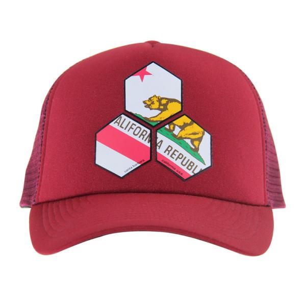 Customed Fashional Printing Red Trucker Hat , High Profile Summer Baseball Cap