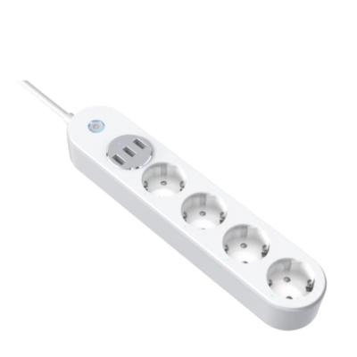 4 tira do poder dos soquetes 2.4GHz e protetor de impulso espertos Alexa de Wifi