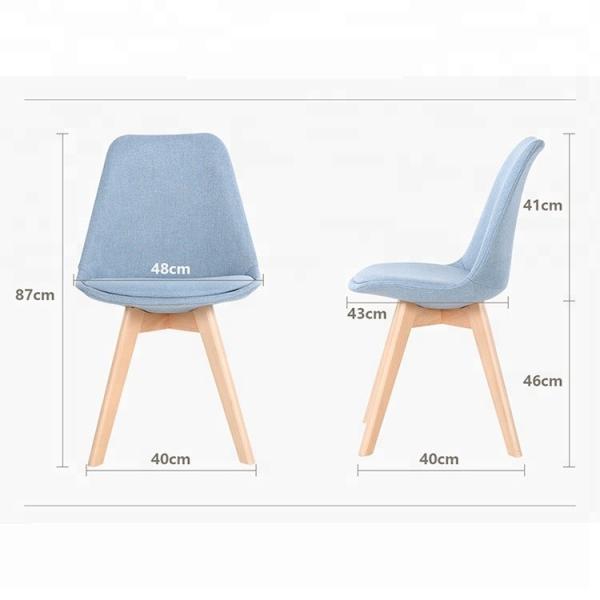 Contemporary Leather Dining Chairs Hotel Use With Solid Beech Wood Legs