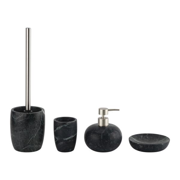 Круглый формы ванной столешницы аксессуары в большие цветы зеленый мрамор