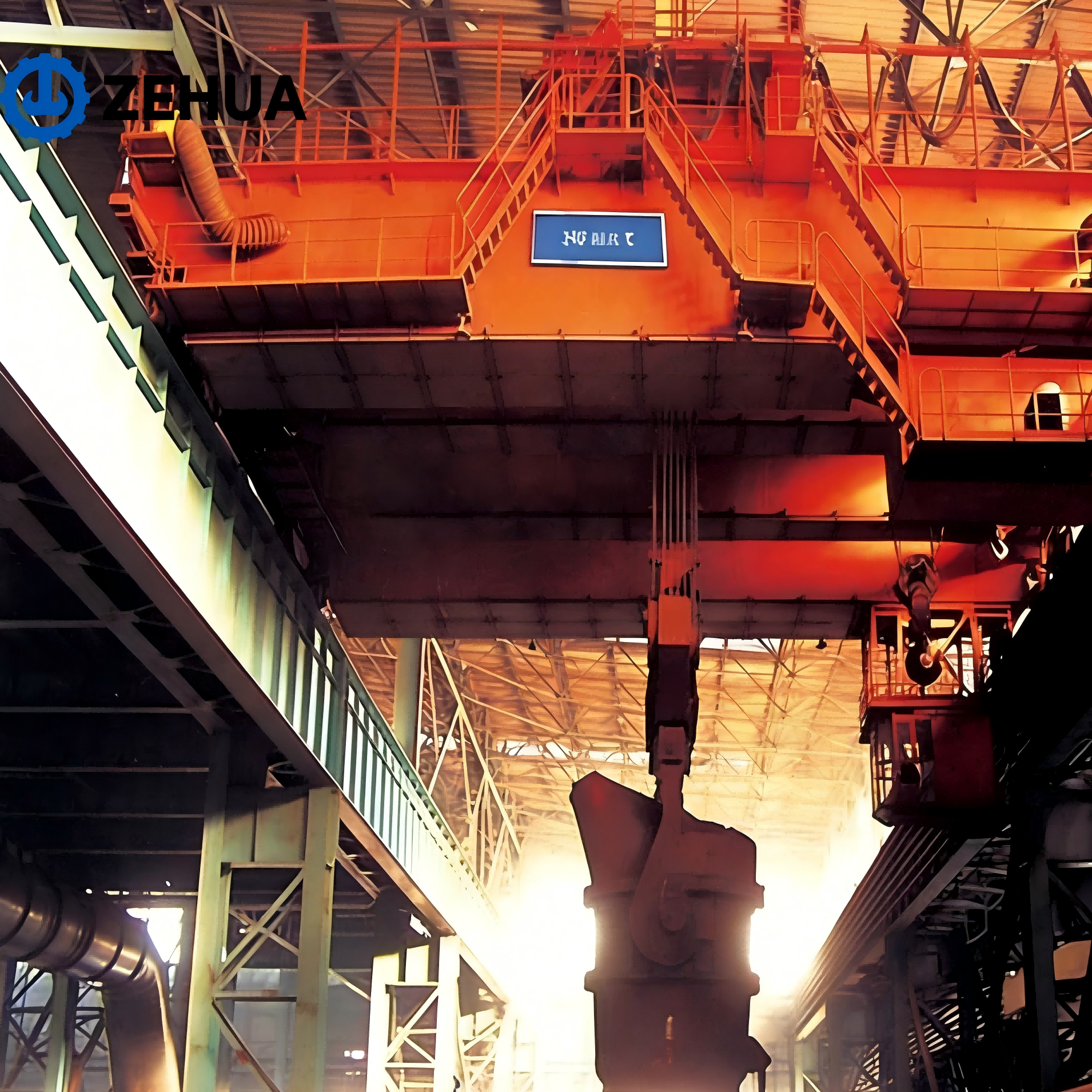 YZ Casting Overhead Crane 5 ton  Double Beam Cast Bridge Overhead Crane Metallurgical Casting Crane Ladle Crane