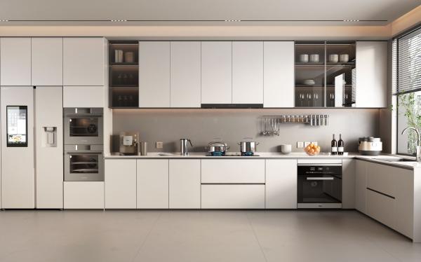 Hotel Latest Modular Kitchen Cabinets With Island Particle Board Plywood 18mm