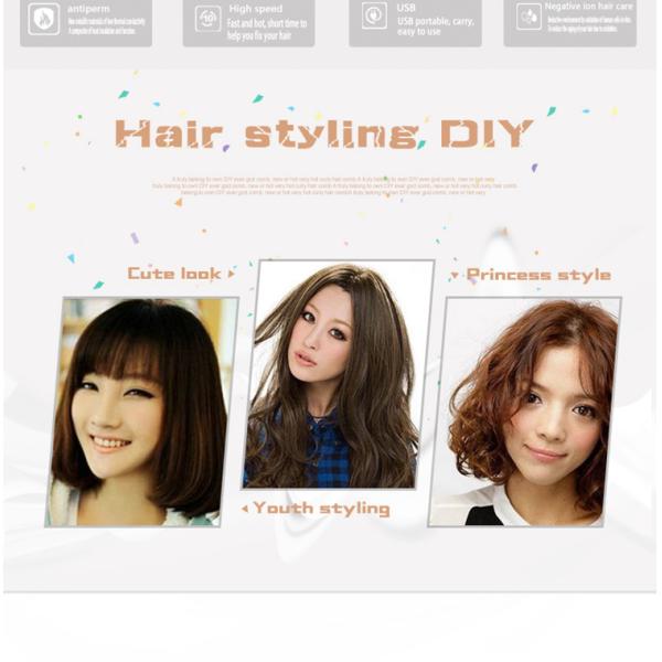 Wireless Charging Mini Home Hair Straightener , Usb Hair Straightener