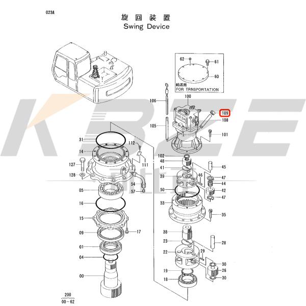 4298608 TAPA DE LLENADO DE ACEITE DEL MOTOR DE GIRO DE EXCAVADORA HITACHI, ADECUADA PARA EX75 EX100 EX135 ZAX110 ZAX135 ZX140