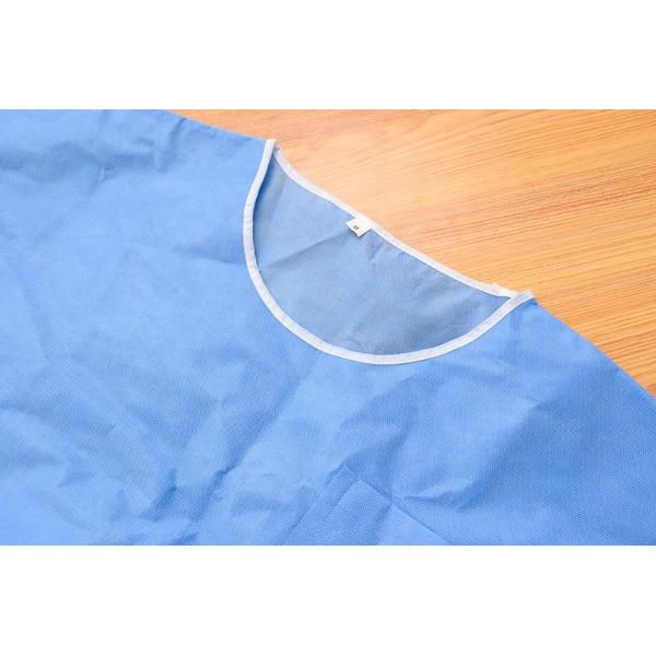 l'hôpital 180gsm-220gsm frotte la robe jetable non stérile de docteur en deux