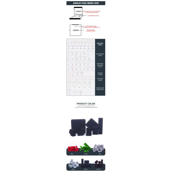 Handmade Black Velvet Ring Jewelry Box for Necklace Earrings Bracelet ring