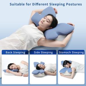Almohada de espuma viscoelástica contorneada para durmientes de espalda y de