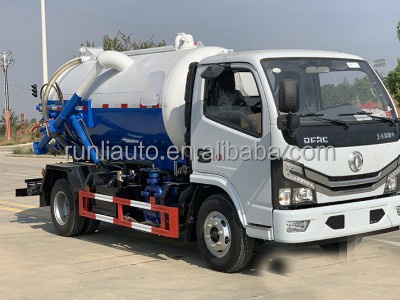 Factory DFAC Dongfeng Sewage Suction Tank Truck Small Mini Vacuum Suction Septic Sewage Suction Truck