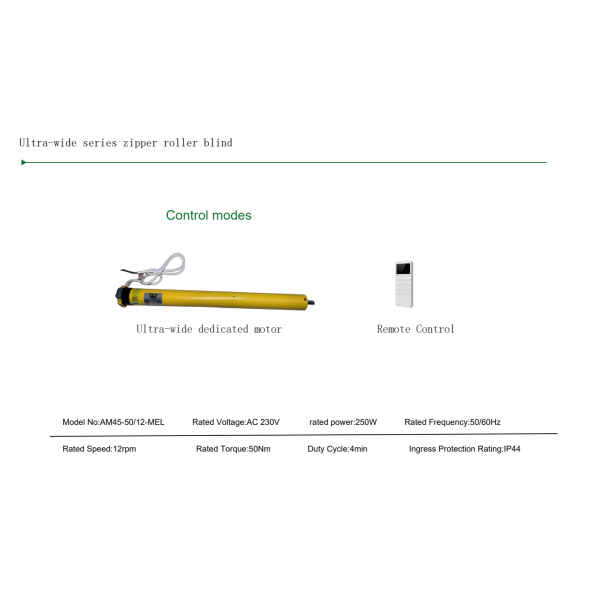 Extra Wide Zipper Roller Blind – Seamless Wide-Span Design