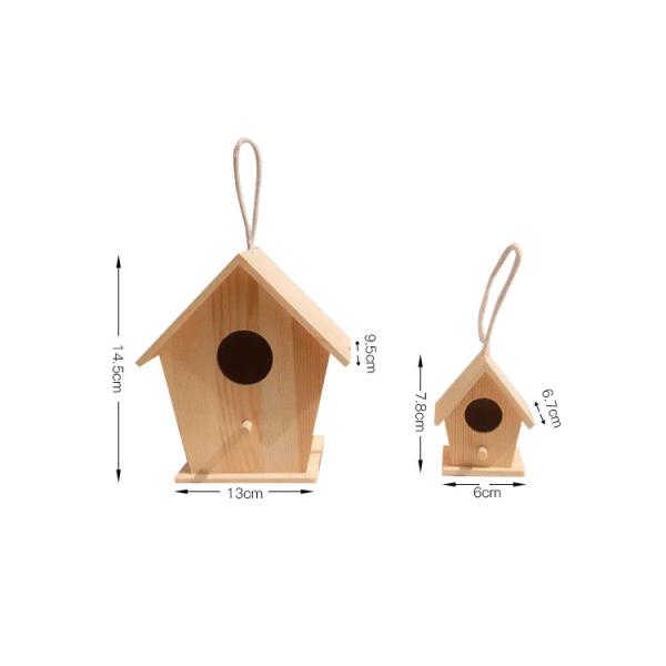 Burlywood Wooden Birdhouses To Decorate Garden Yard Tools