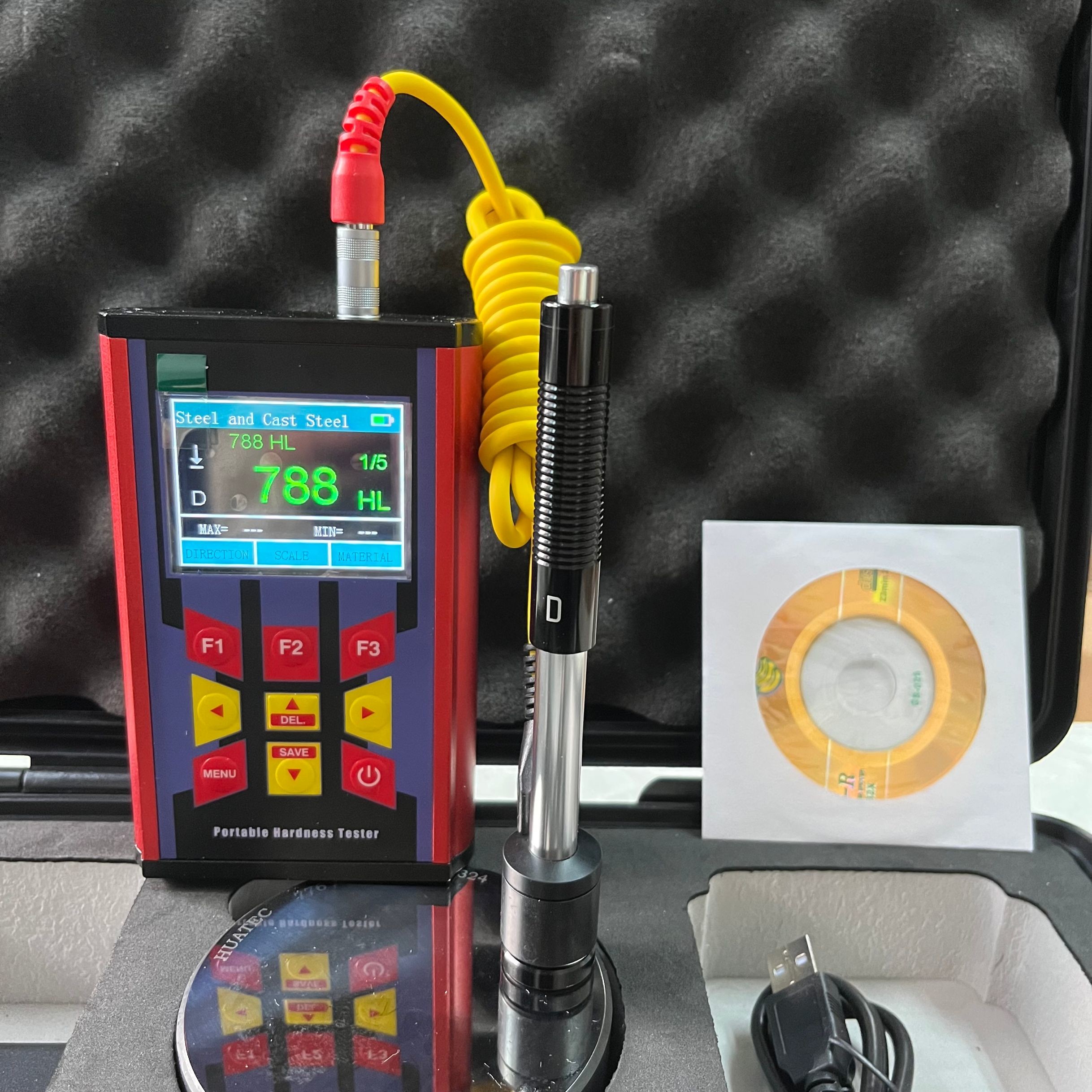 Измеритель твердости RHL60 металла LCD цвета перезаряжаемые батареи портативный