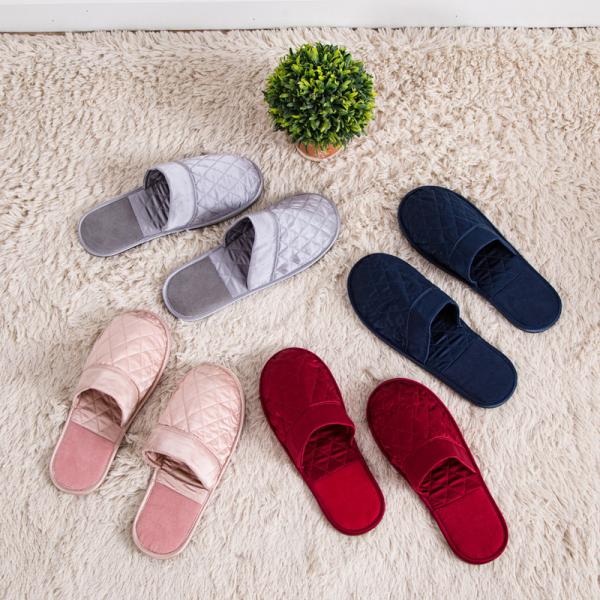 Non Slip 19mm Leisure Time Shoes , Indoor Mulberry Womens Silk Slippers