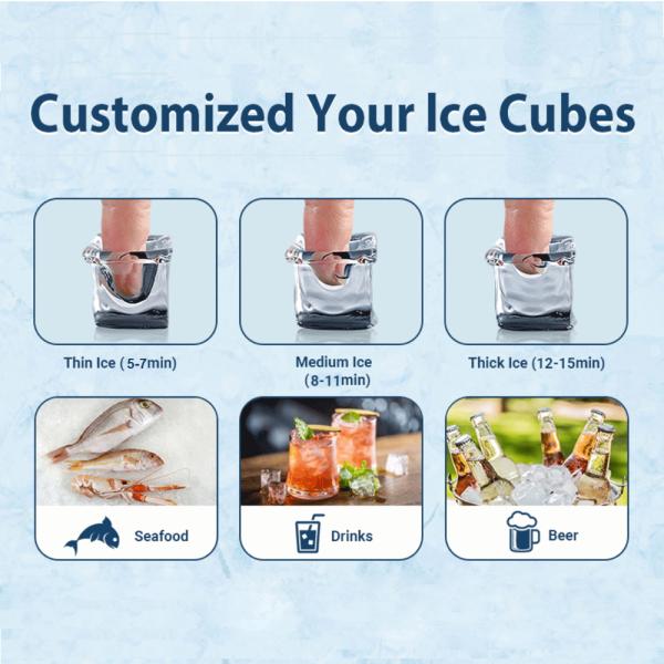 BLG 1 Ton per day Small ice cube Commercial Ice Cube Maker High Quality Energy Saving Fully Automatic Milk Tea Shop Bar