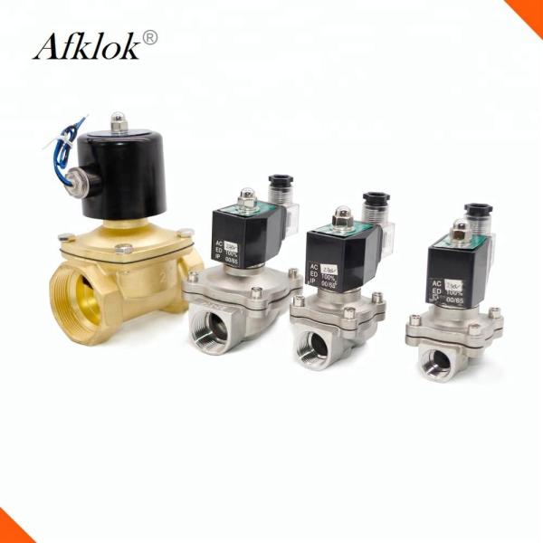 2W-500-50 válvula de solenoide de bronze 2 da água a ação direta da polegada 24vdc