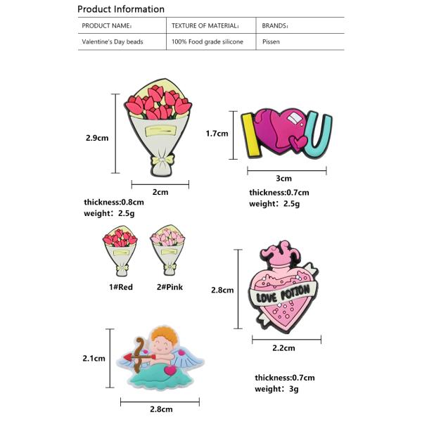 Розовый шарик прорезывания зубов силикона ювелирных изделий не токсический для подарка младенца DIY