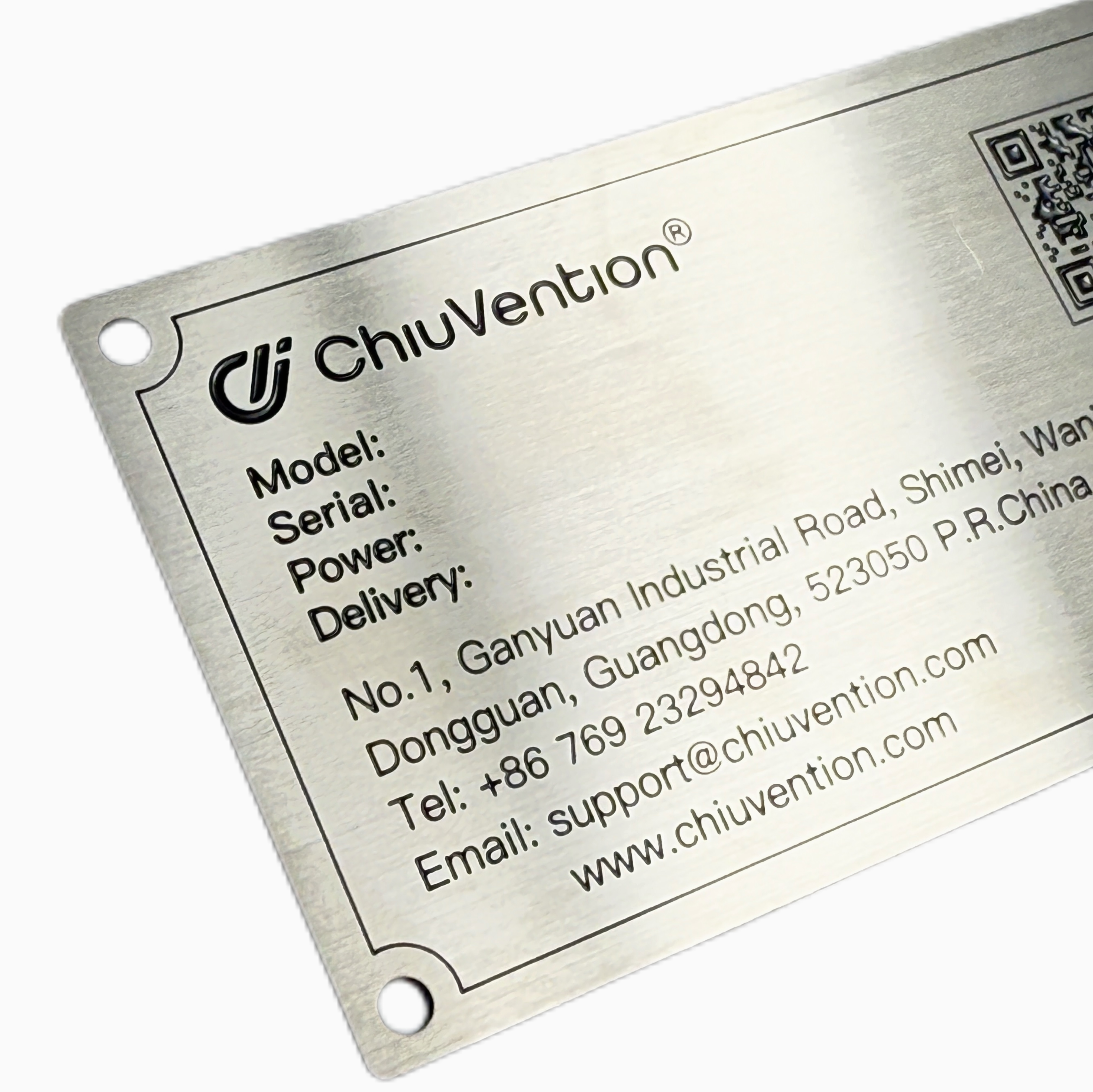 Factory Customization Of Stainless Steel Nameplates For Industrial Equipment