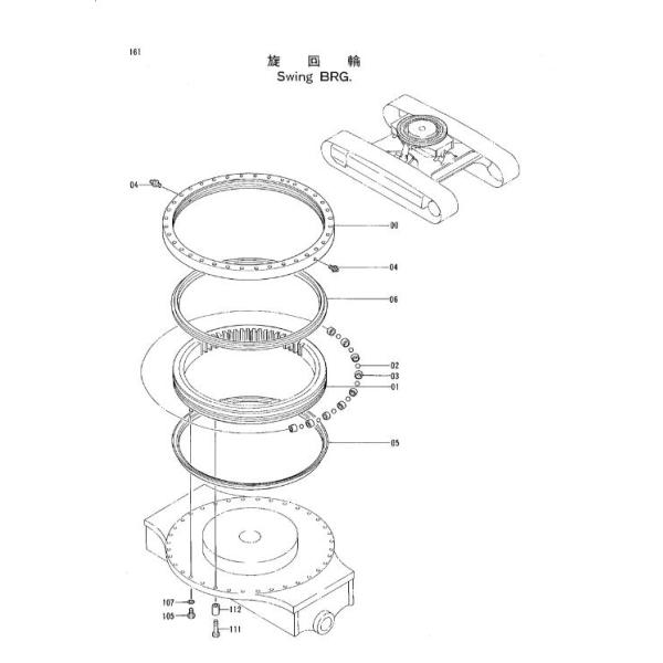 9102727 Excavator Swing Bearing Gear Applied To Hitachi EX200-2 EX200-3 EX200-5
