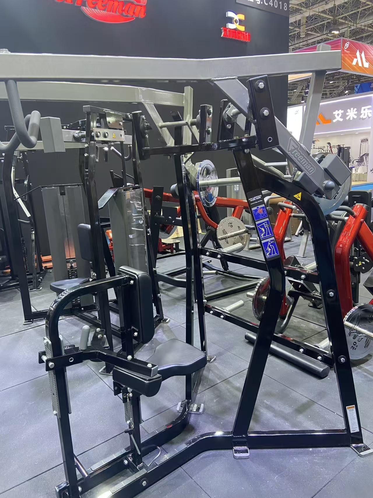 Lateral High Row Machine Plate Loaded Back Trainer for Commercial Gym Strength Training