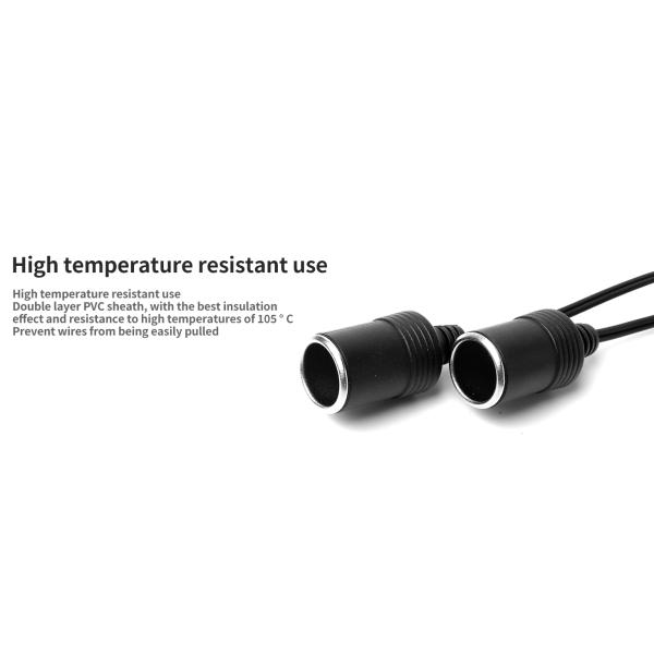 YANTU B36 Portable Car Charger with 2 Sockets and Dual Cigarette Lighter Universal Year