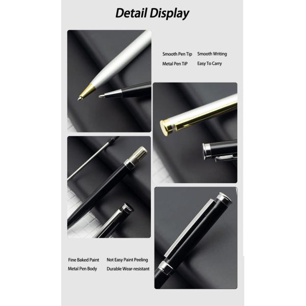 Advertising Hotel Metal Ballpoint Pen Twist Slender Ball Pen With Custom Logo