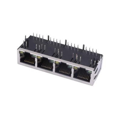 100M 1×4 Ports Integrated RJ45 Ethernet Connector Plug