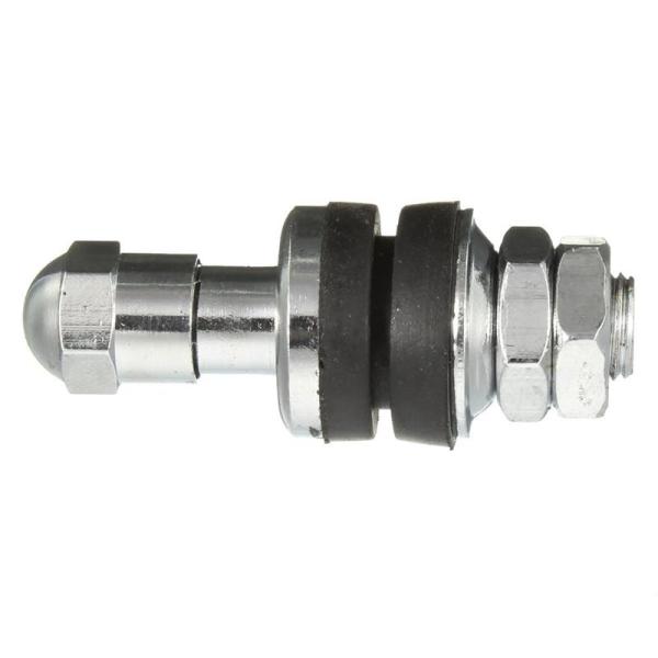 Silver Car Tire Valve Stem 502 Chrome Plated Metal Mount Rear Easy Installation