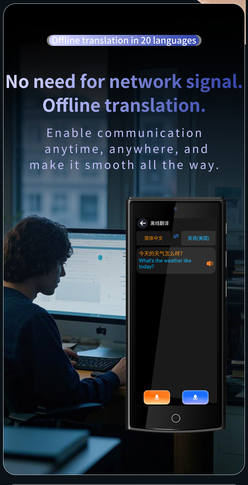 ChatGPT 4G Simcard Translator Instant Two Way Smart Voice Translator Device 142 Languages