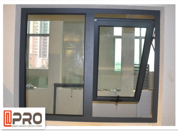 Aluminum Frame Top Hung Casement Window Powder Coating Surface Treatment awning glass window cheap window awning glass