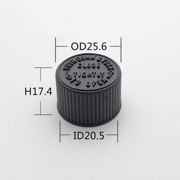 Ribbed Closure 20mm Screw Cap , Child Proof Pill Bottle Lid