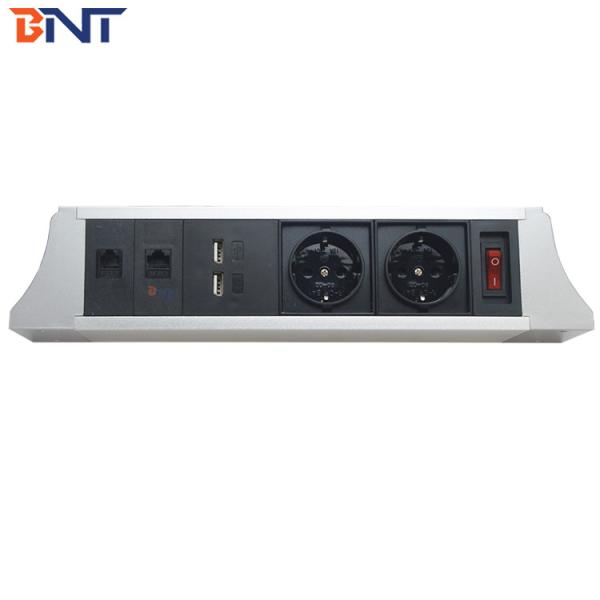 Mount under desk multimedia power data under table socket