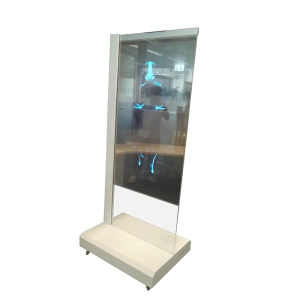 Pantalla publicitaria OLED transparente de 55 pulgadas, montada en la pared, para escaparates comerciales, sistema de señalización digital