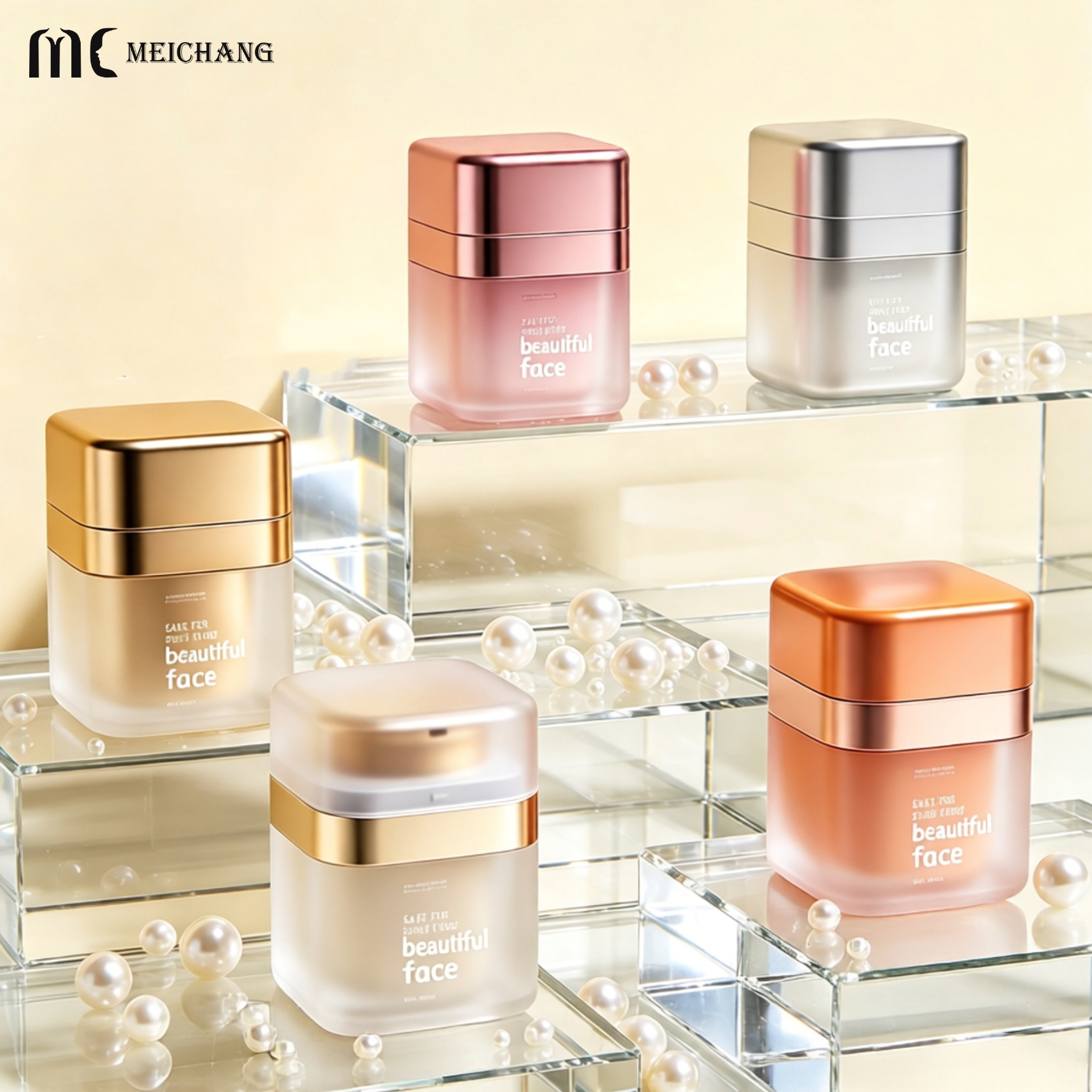 30g / 50g Square Refillable Airless Cream Jar with Replaceable PP Inner Liner(MC-P-564)