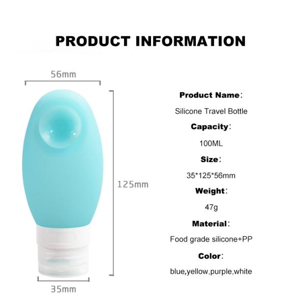 Непахучее перемещение силикона 100ml разливает по бутылкам с чашкой всасывания