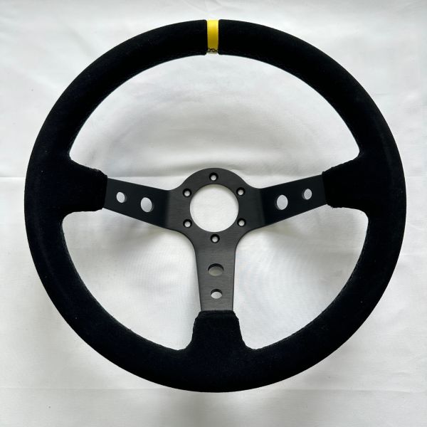 90 MM Dish Suede Steering Wheels For Rally And Drifting With High-strength 6061 Aluminum Spokes