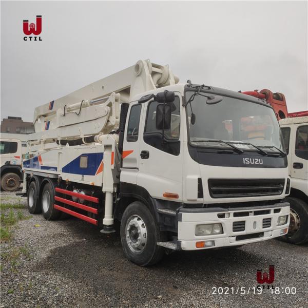 52M 6x4 Used Concrete Pump Truck With Isuzu Chassis In Good Condition