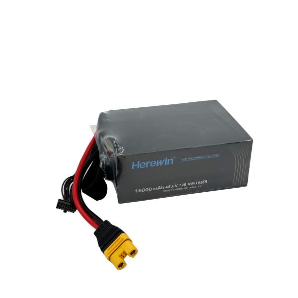 16000mAh 12S 45.6V 25C LiHv Pouch Cell Battery Soft Pack Herewin UAV Battery