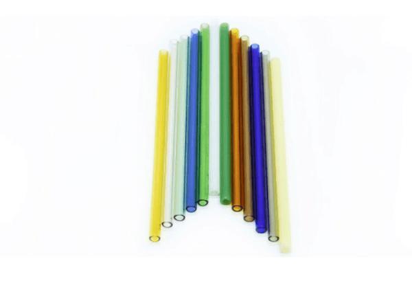 Transparent color glass straws anti high temperature pipe juice drink milk tea straw