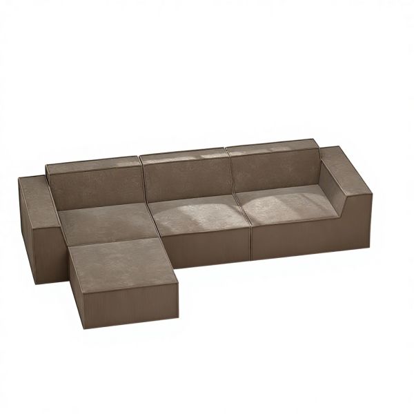 Multi-Functional Customized Couch Fabric Sets Comfortable Compressed Sofa with Sponge Filling Convertible for Living Room Use