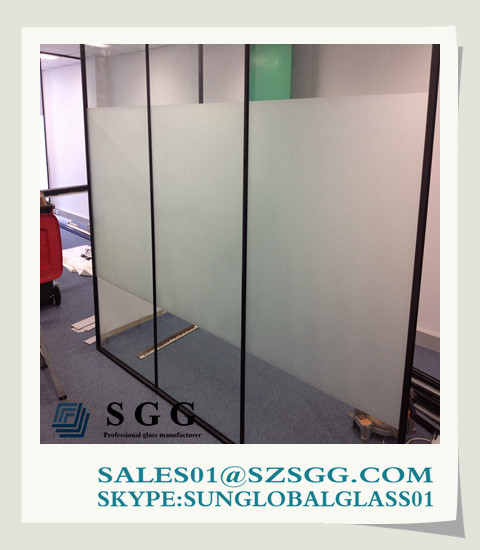 3mm to 19mm privacy frosted glass panel