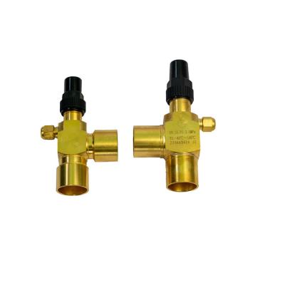 Válvula de ângulo de latão para refrigerantes CFC HCFC HFC R717
