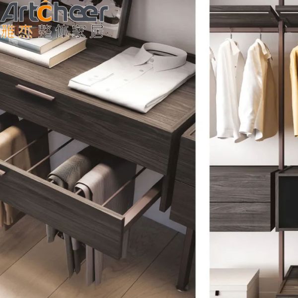 Customized Size Walk In Wardrobe with Eco-Friendly Material and Modern Stylish Design for Bedroom