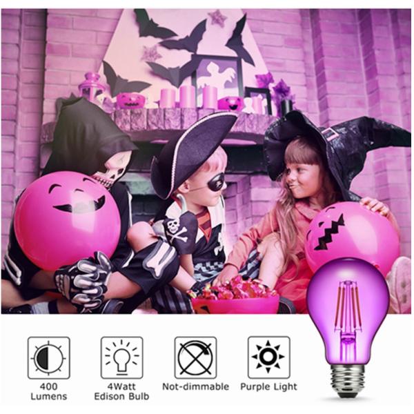 A19 A60 покрасило шарики 2700K Edison электрическая лампочка нити 4 ватт