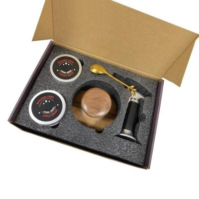 Vente à chaud Kit de fumeur de cocktail en bois avec 4 boîtes Chips de bois Torche personnaliser Kit de perfusion
